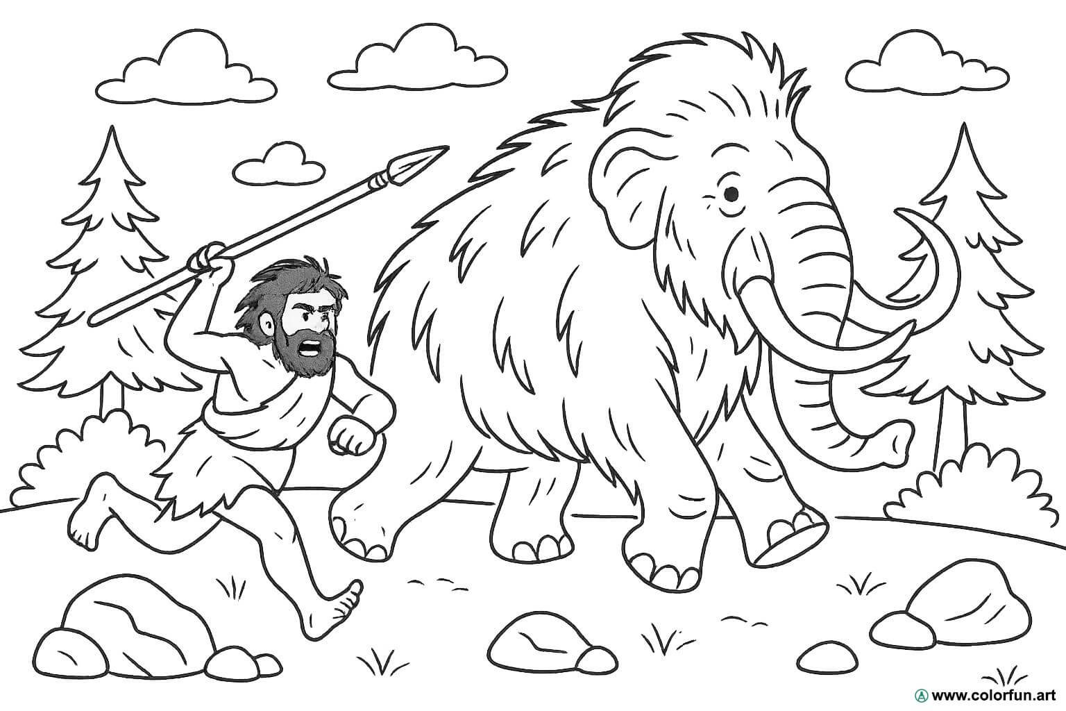 646-coloriage-homme-prehistorique-chasse-au-mammouth-.jpg גורניה כיריים אינדוקציה GI3201BC - שחור – תמונה 1