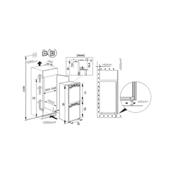 הייסנס מקרר אינטגרלי RB3B280NEWE1